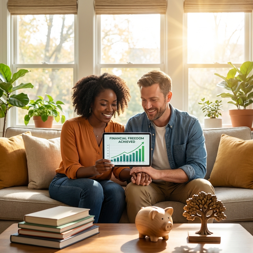 Pareja planificando su futuro financiero