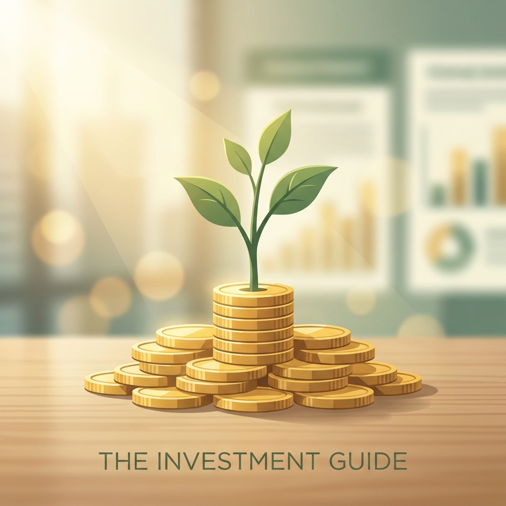 Planta creciendo sobre monedas de oro